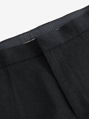 Black Regular Fit Adjustable Tuxedo Trousers With Wool - Image 6 of 8