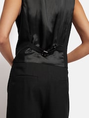 Jigsaw Black Hopsack Tailored Waistcoat - Image 4 of 7