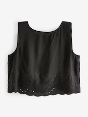 Black Coord Embroidered Sleeveless Top - Image 5 of 6