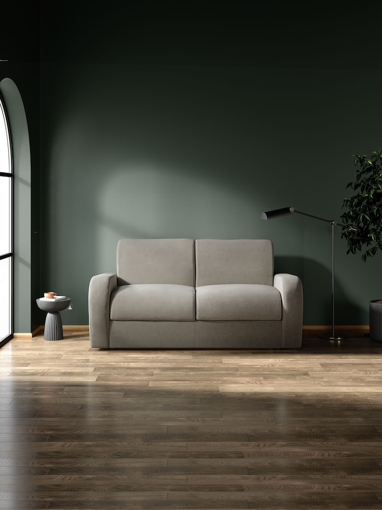Jay-Be Brushed Twill Smoke Grey Brushed Deco 2 Seater Sofa Bed - Image 1 of 6 Jay-Be Brushed Twill Smoke Grey Brushed Deco 2 Seater Sofa Bed - Image 1 of 6