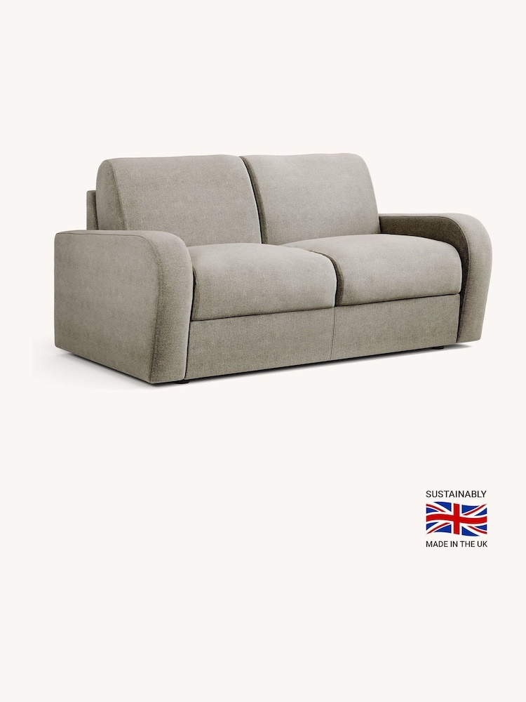 Jay-Be Brushed Twill Smoke Grey Brushed Deco 2 Seater Sofa Bed - Image 2 of 6 Jay-Be Brushed Twill Smoke Grey Brushed Deco 2 Seater Sofa Bed - Image 2 of 6