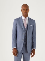 Blauw - Skopes - Jodrell - Gemêleerd tweed modieus gesneden kostuum: colbert - Image 1 of 5
