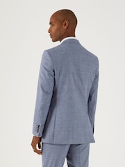 Blauw - Skopes - Jodrell - Gemêleerd tweed modieus gesneden kostuum: colbert - Image 3 of 5