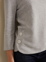 Phase Eight Grey Remy Textured Cowl Neck Top - Image 5 of 6