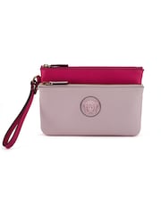 Versace Pink Calf Leather Pouch Bag - Image 1 of 6