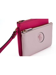 Versace Pink Calf Leather Pouch Bag - Image 3 of 6