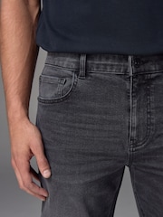 Grey Washed Slim Fit Essential Stretch Jeans - Image 5 of 12