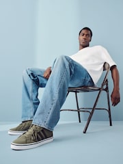 adidas Olive Green VS Pace Trainers - Image 3 of 13
