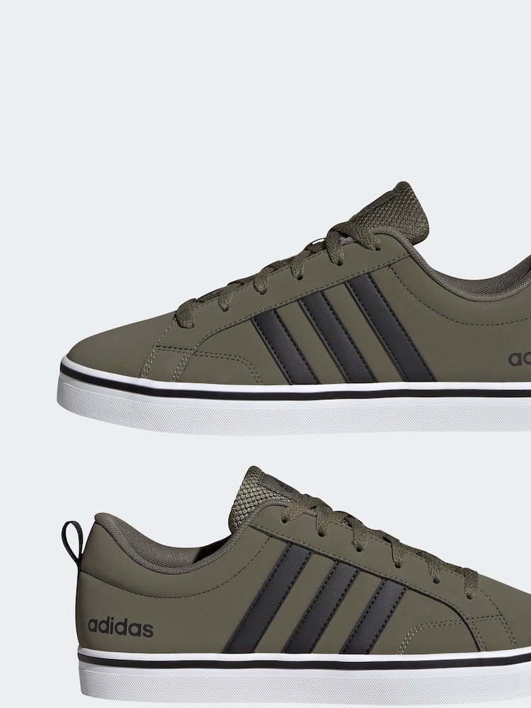 adidas Olive Green VS Pace Trainers - Image 6 of 13