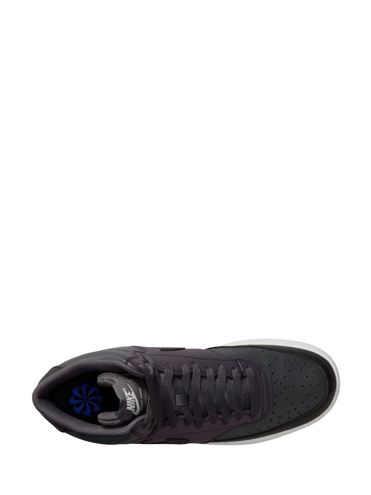 Nike Smoke Grey/Black Court Vision Mid Trainers - Image 3 of 4