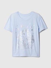 Gap Blue Unicorn Graphic Short Sleeve Crew Neck T-Shirt (4-13yrs) - Image 4 of 4