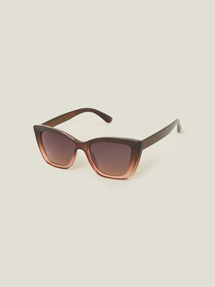 Accessorize Brown Ombre Crystal Cateye Sunglasses - Image 1 of 3