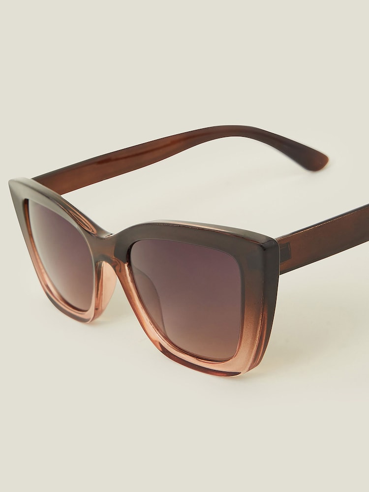 Accessorize Brown Ombre Crystal Cateye Sunglasses - Image 2 of 3