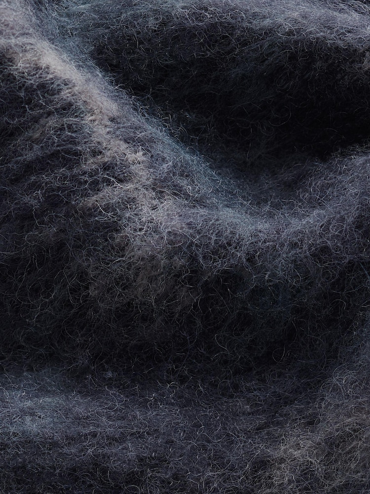 Navy Blue Textured Cardigan with Wool - Image 7 of 7