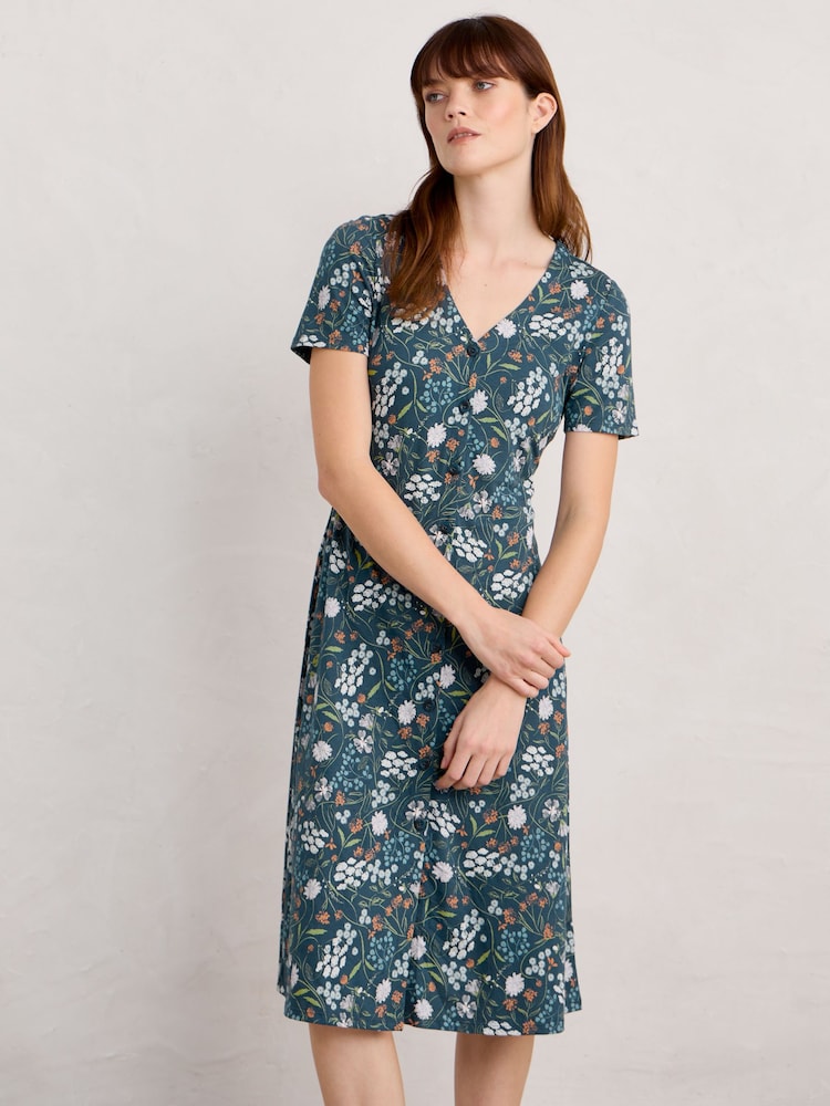 Seasalt Cornwall Blue Lilian Dress - Image 1 of 5 Seasalt Cornwall Blue Lilian Dress - Image 1 of 5