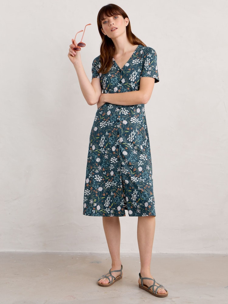 Seasalt Cornwall Blue Lilian Dress - Image 2 of 5 Seasalt Cornwall Blue Lilian Dress - Image 2 of 5