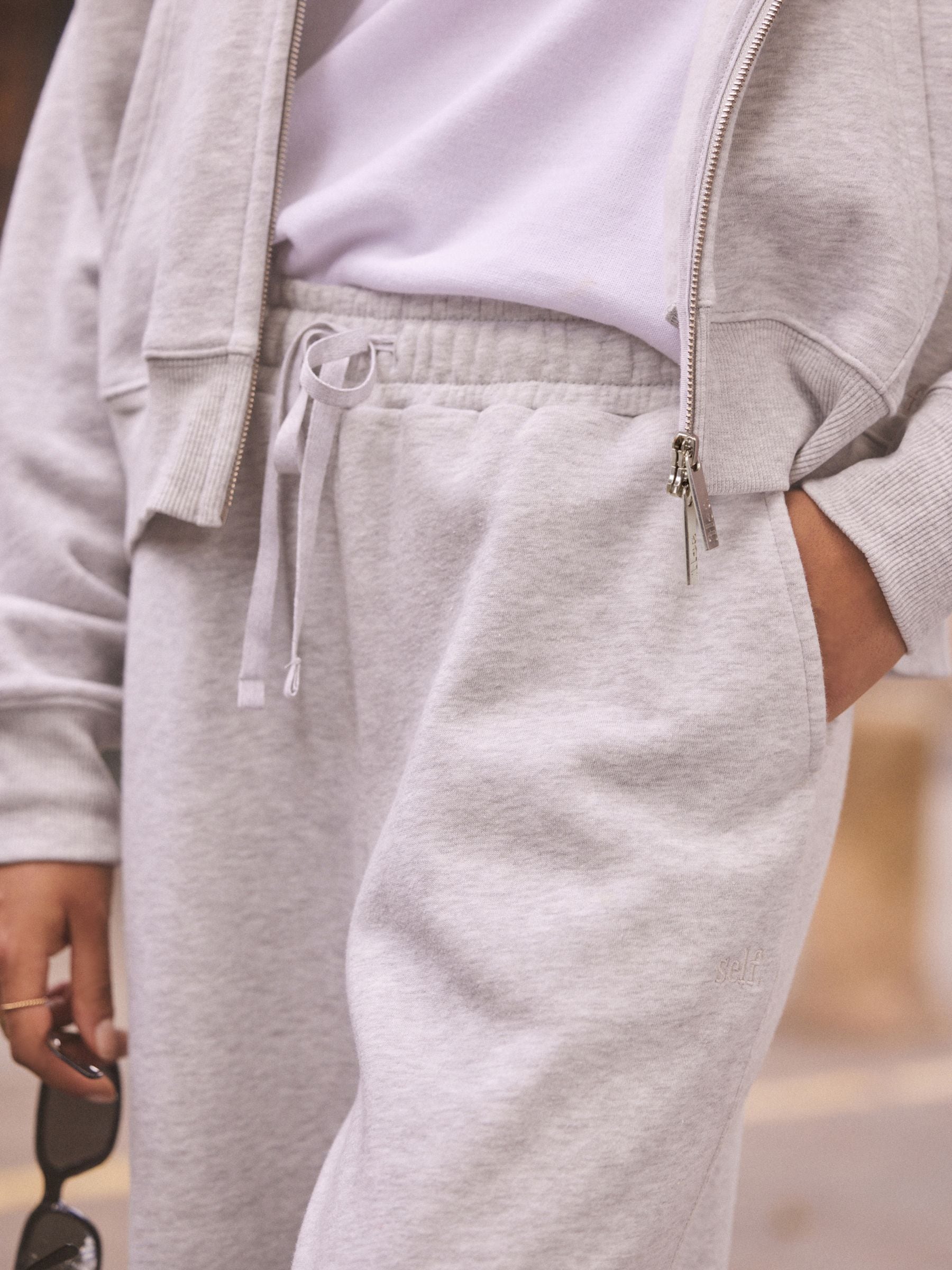 Buy self. Grey Wide Leg Joggers from Next USA