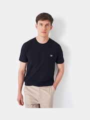 Dunkelblau - Crew Clothing, klassisches T-Shirt aus 100 % Baumwolle - Bild 1 von 4