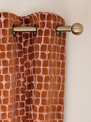 Collection Luxe Heavyweight Cut Velvet Spot Eyelet Lined Curtains - Bild 1 von 5