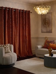 Collection Luxe Heavyweight Cut Velvet Spot Eyelet Lined Curtains - Bild 3 von 5