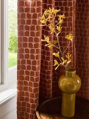 Collection Luxe Heavyweight Cut Velvet Spot Eyelet Lined Curtains - Bild 4 von 5