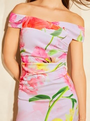 Vestido ajustado a media pierna con escote bardot de Lipsy - Imagen 4 de 5
