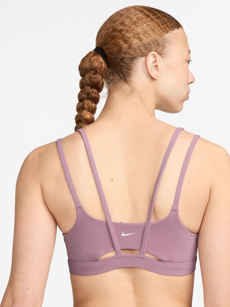 Flieder-Violett - Nike Zenvy Wattierter Sport-BH mit Trägern und leichtem Halt - Bild 2 von 3