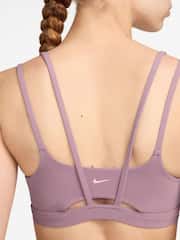 Flieder-Violett - Nike Zenvy Wattierter Sport-BH mit Trägern und leichtem Halt - Bild 3 von 3
