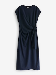 Hush Blue 100% Cotton Midnight Navy Trinny Jersey Midi Dress - Image 3 of 3