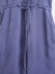 Oliver Bonas Blue Short Sleeve Utility Jumpsuit - Image 6 of 8
