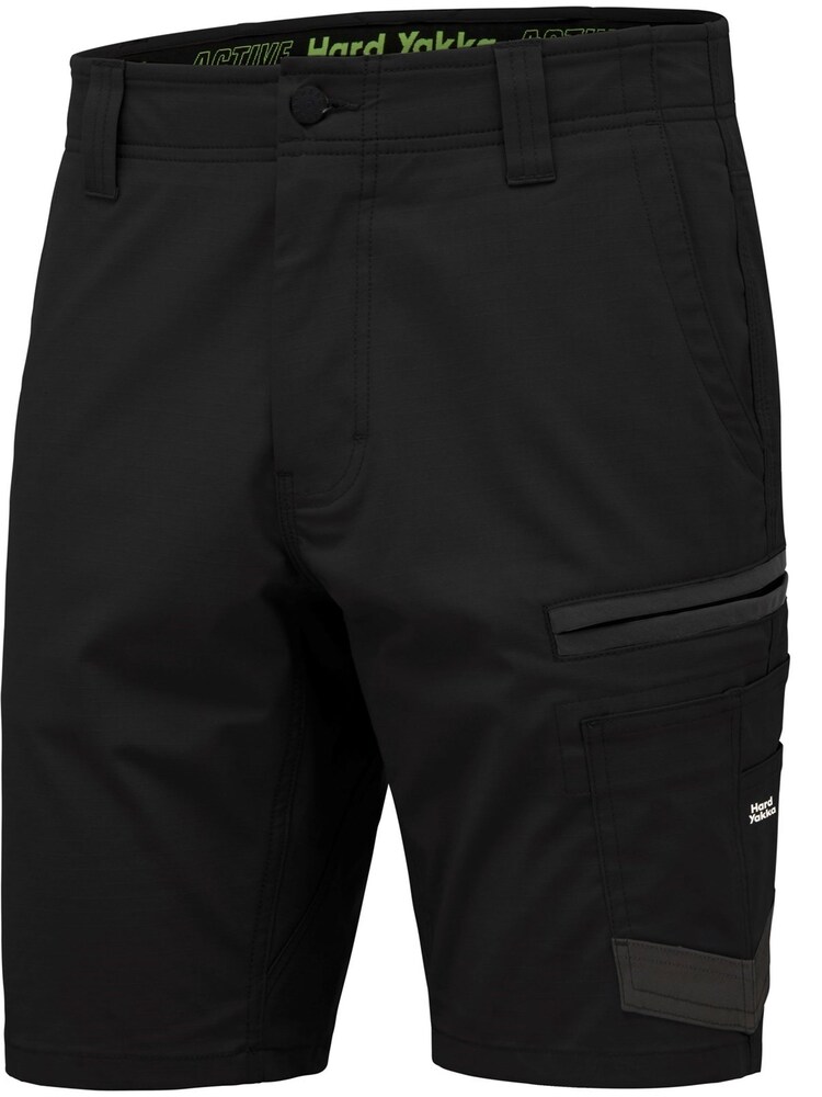 Hard Yakka Raptor Active Mid Black Shorts - Image 2 of 5