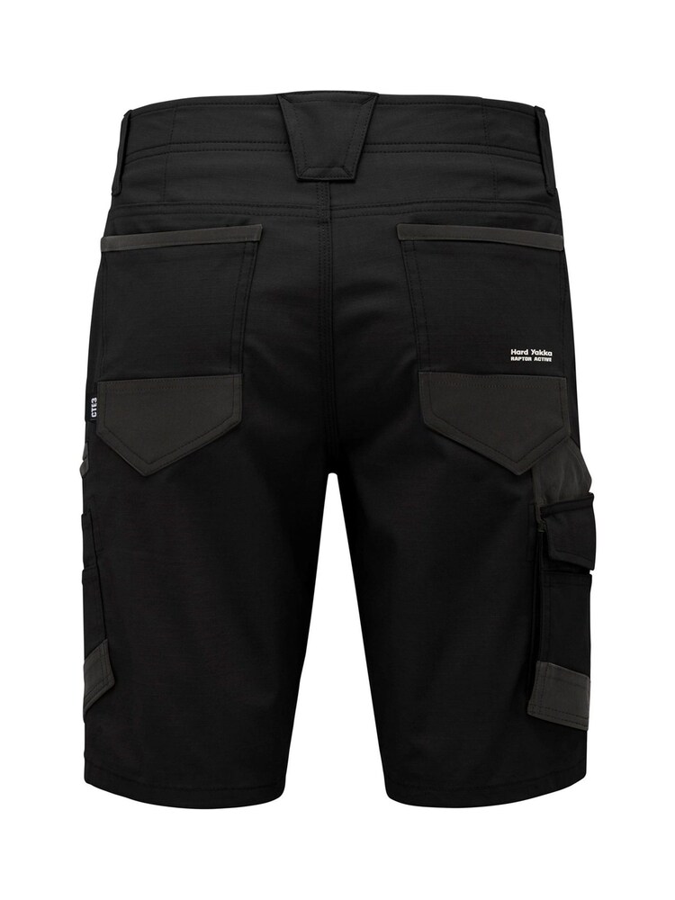 Hard Yakka Raptor Active Mid Black Shorts - Image 5 of 5