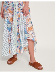 Monsoon Multi 100% Cotton Riviera Godet Dress - Image 5 of 6