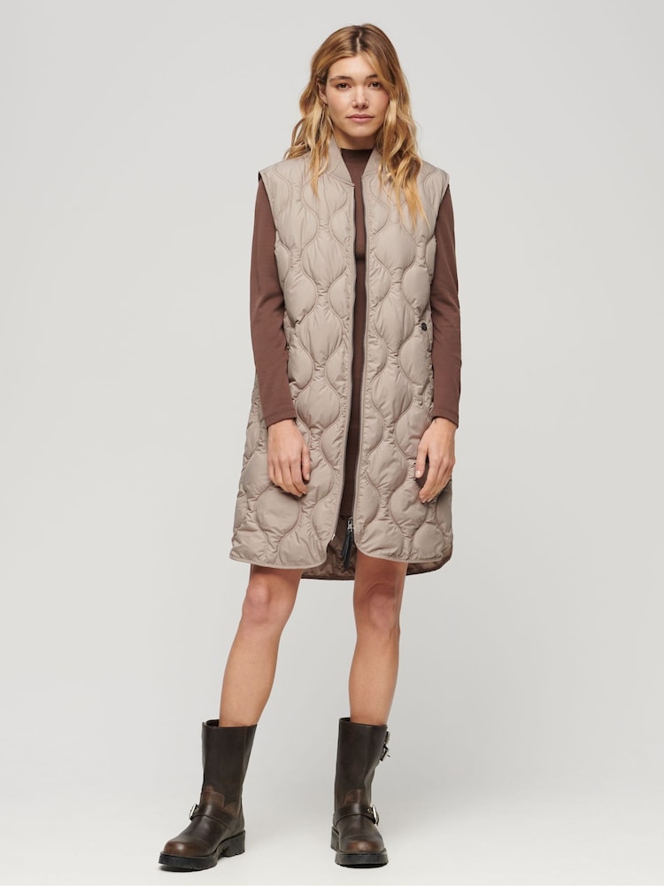 Superdry Nude Studios Long Liner Gilet - Image 3 of 3