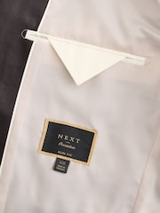 Black Slim Fit Gold Jacquard Tuxedo Suit Jacket - Image 7 of 8