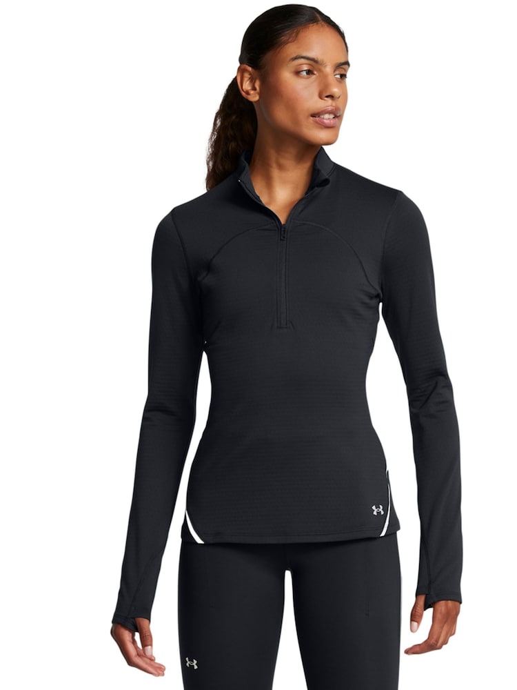 Under Armour Black Vanish Cold Weather 1/2 Zip Sweat Top - Image 1 of 4