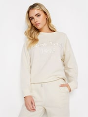 PixieGirl Petite Natural New York Leisure Club Sweatshirt - Image 1 of 6