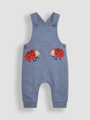 JoJo Maman Bébé Denim Appliqué Pocket Dungarees and Top Set - Image 2 of 6
