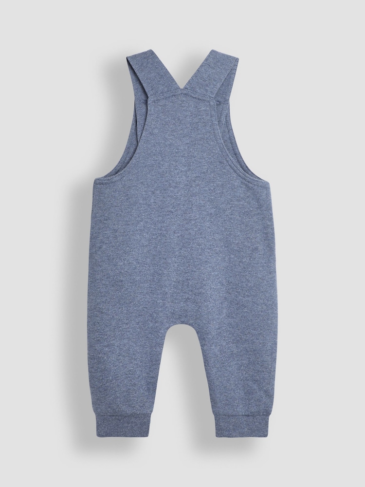 JoJo Maman Bébé Denim Appliqué Pocket Dungarees and Top Set - Image 3 of 6