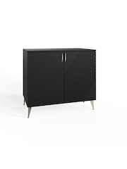 Frank Olsen Midnight Black AVA Two Door SMART Sideboard - Image 4 of 9