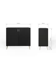 Frank Olsen Midnight Black AVA Two Door SMART Sideboard - Image 9 of 9