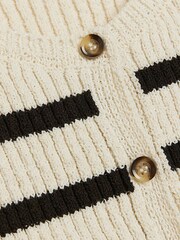 River Island Brown Dark Stripe Knitted Waistcoat - Image 6 of 6