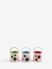 Set of 3 Pink Ceramic Floral Tea Light Holders - Image 4 of 5