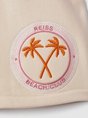 Reiss Ecru Odette 4-9 yrs Motif Sweatshirt and Shorts Set - Image 3 of 4