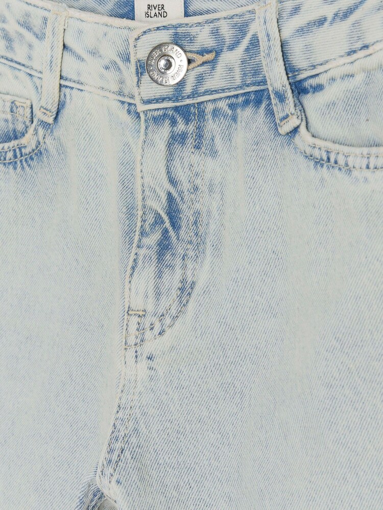 River Island Blue Mom Girls Light Wash Jeans - Image 2 of 3 River Island Blue Mom Girls Light Wash Jeans - Image 2 of 3