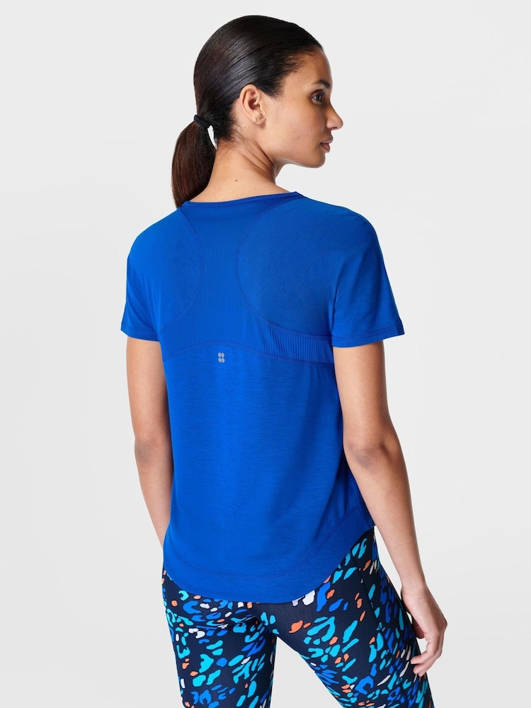 Sweaty Betty Lightning Blue Breathe Easy T-Shirt - Image 2 of 7