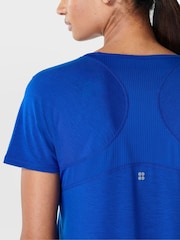 Sweaty Betty Lightning Blue Breathe Easy T-Shirt - Image 5 of 7