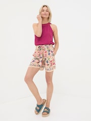 FatFace Faye Natural Trail Marks Shorts - Image 1 of 5