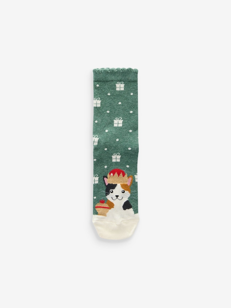 Nativity Cats Christmas Pattern Ankle Socks 4 Pack - Image 4 of 5