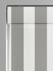 Laura Ashley Steel Grey Lille Stripe Made to Measure 100% Cotton Roman Blinds - Image 3 of 6